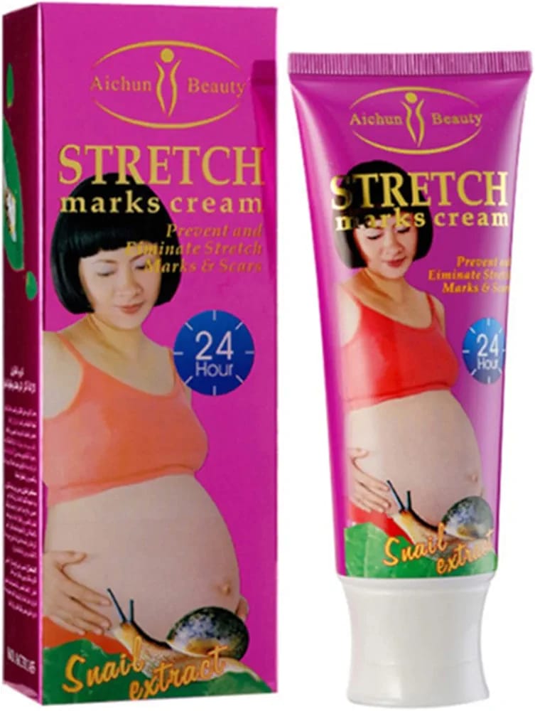 AICHUN BEAUTY Stretch Marks Cream Snail Extract Reduce Skin Scars Remove Damaged Skin Cells 120g/4.23oz